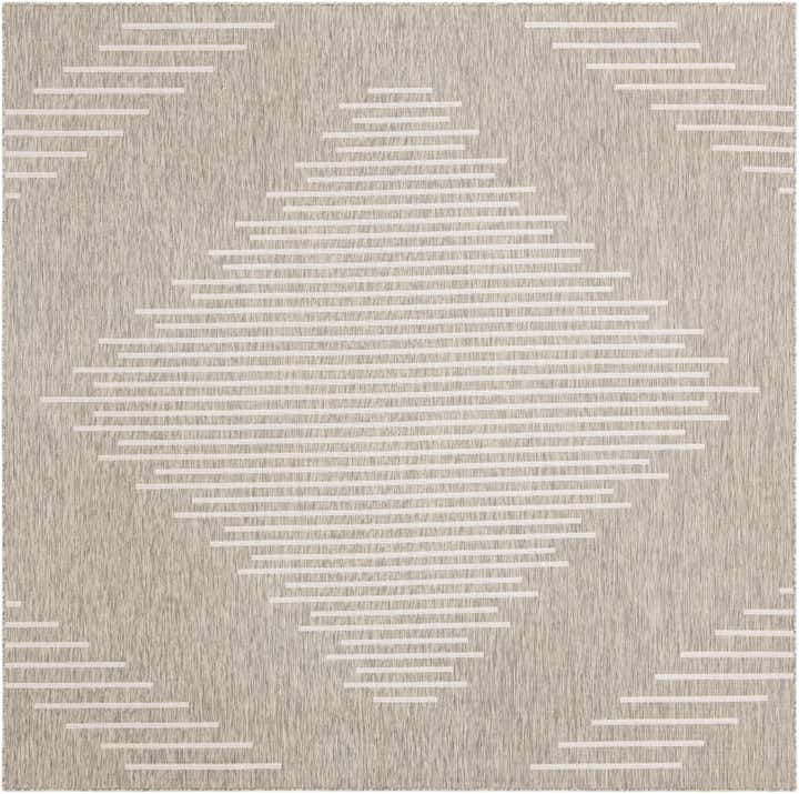 12' x 12' Easy-Clean Modern Indoor / Outdoor Square Rug