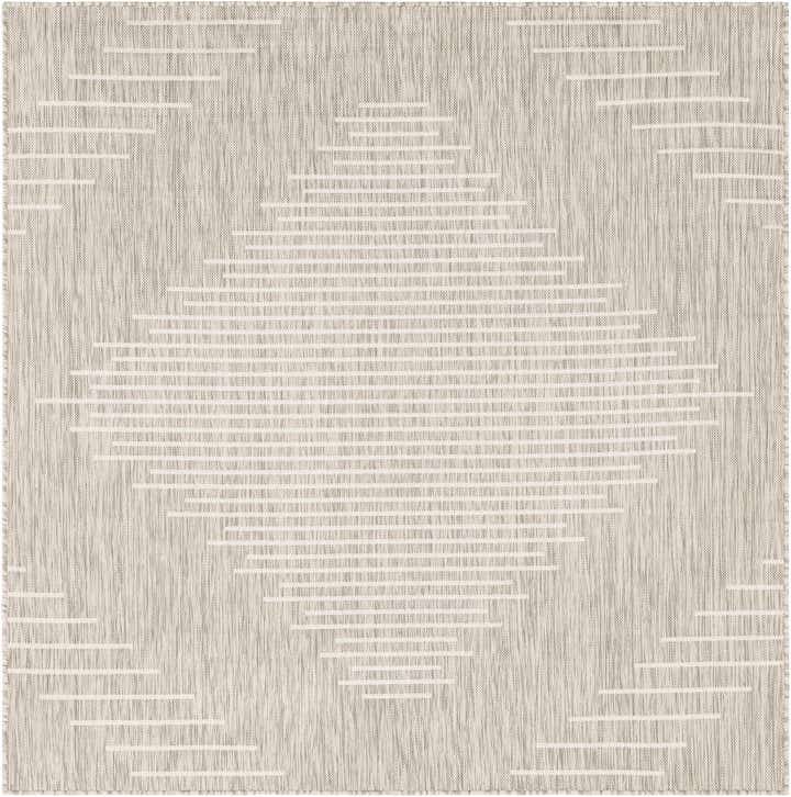 6' x 6' Easy-Clean Modern Indoor / Outdoor Square Rug