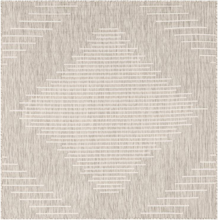 Detail image of 6' x 6' Easy-Clean Modern Indoor / Outdoor Square Rug