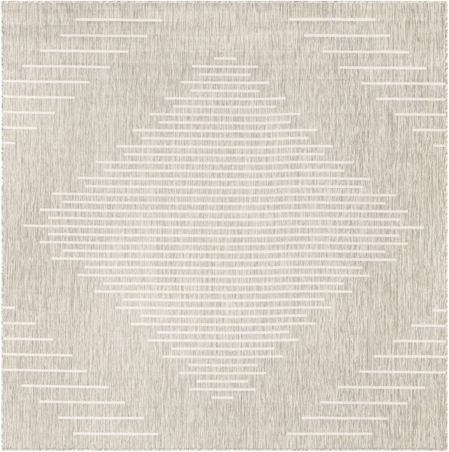 7' 10 x 7' 10 Easy-Clean Modern Indoor / Outdoor Square Rug