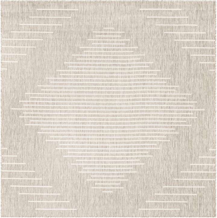 7' 10 x 7' 10 Easy-Clean Modern Indoor / Outdoor Square Rug