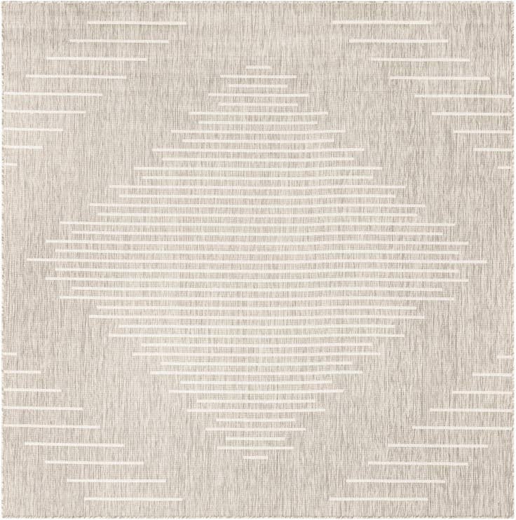 Detail image of 7' 10 x 7' 10 Easy-Clean Modern Indoor / Outdoor Square Rug