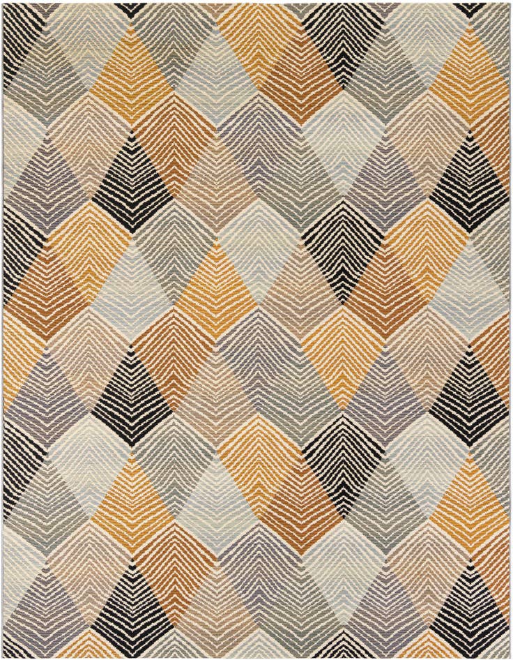 Detail image of 7' 10 x 7' 10 Easy-Clean Modern Indoor / Outdoor Square Rug