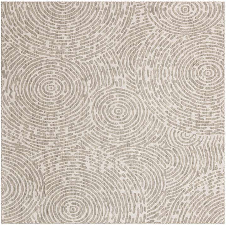 10' x 10' Easy-Clean Modern Indoor / Outdoor Square Rug