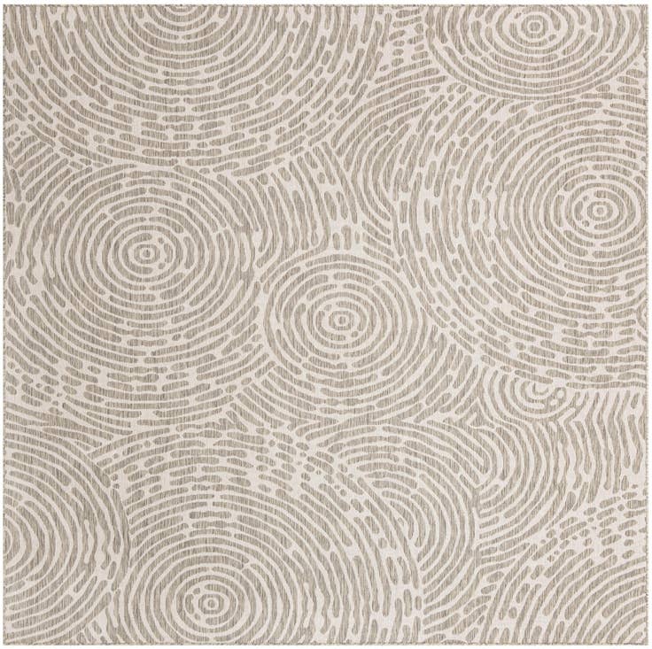 Detail image of 10' x 10' Easy-Clean Modern Indoor / Outdoor Square Rug