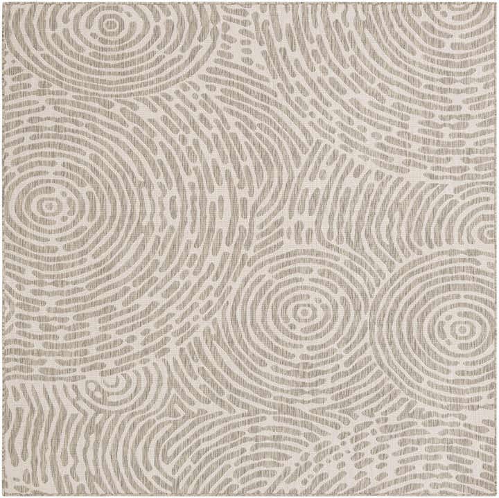 7' 10 x 7' 10 Easy-Clean Modern Indoor / Outdoor Square Rug