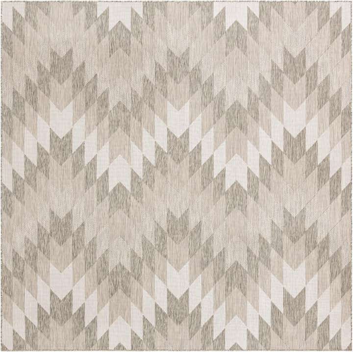 10' x 10' Easy-Clean Modern Indoor / Outdoor Square Rug