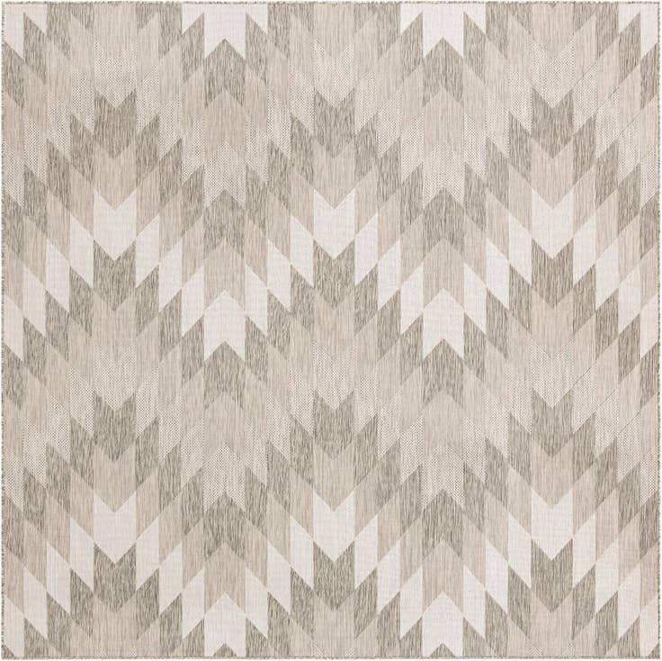 Detail image of 10' x 10' Easy-Clean Modern Indoor / Outdoor Square Rug