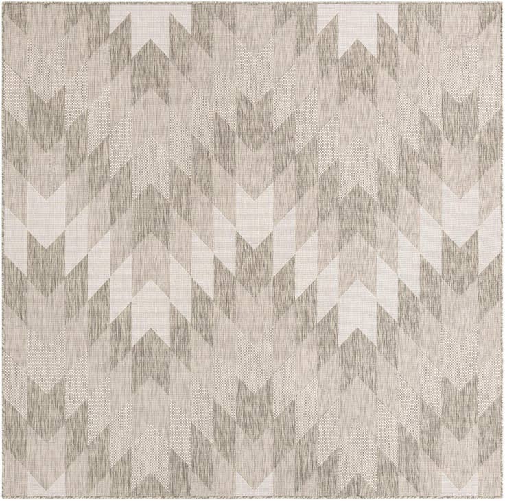 Detail image of 7' 10 x 7' 10 Easy-Clean Modern Indoor / Outdoor Square Rug