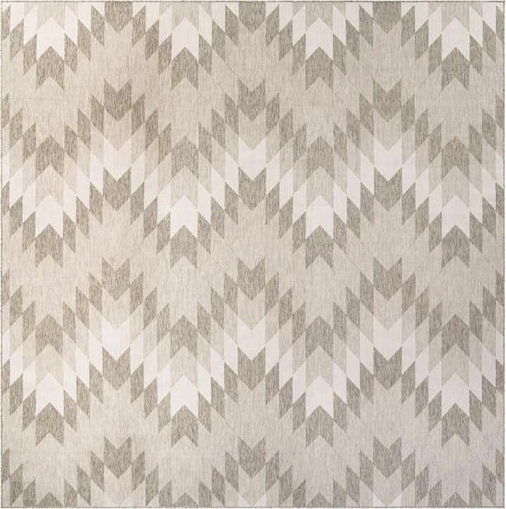 13' x 13' Easy-Clean Modern Indoor / Outdoor Square Rug
