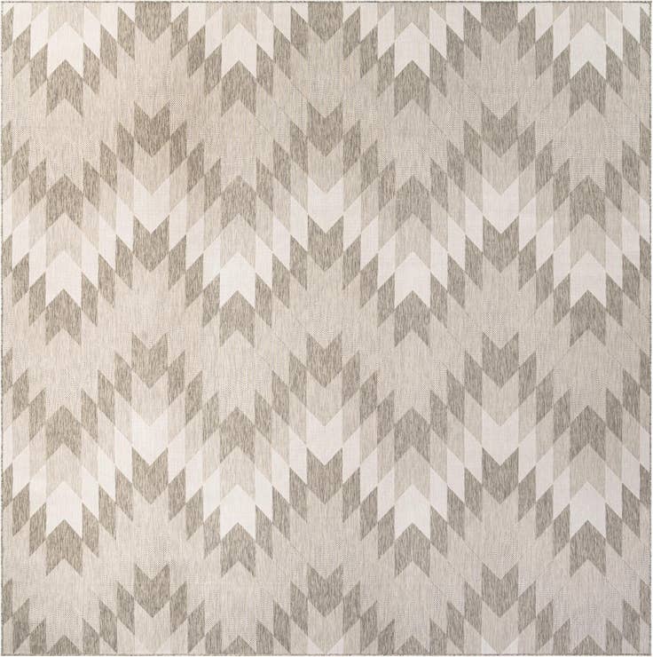 Detail image of 13' x 13' Easy-Clean Modern Indoor / Outdoor Square Rug