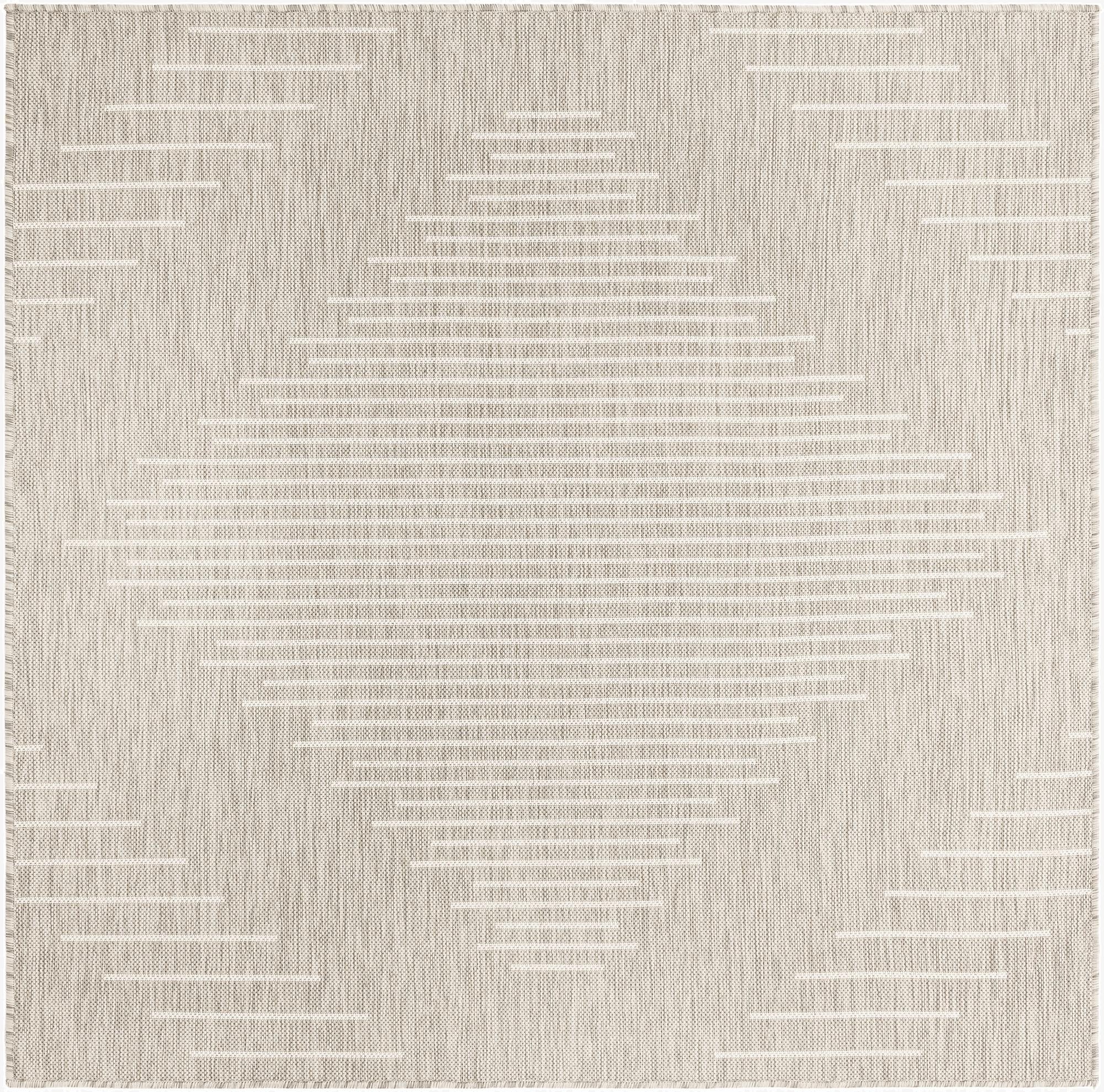 5' 3 x 5' 3  Washable Modern Indoor / Outdoor Square Rug