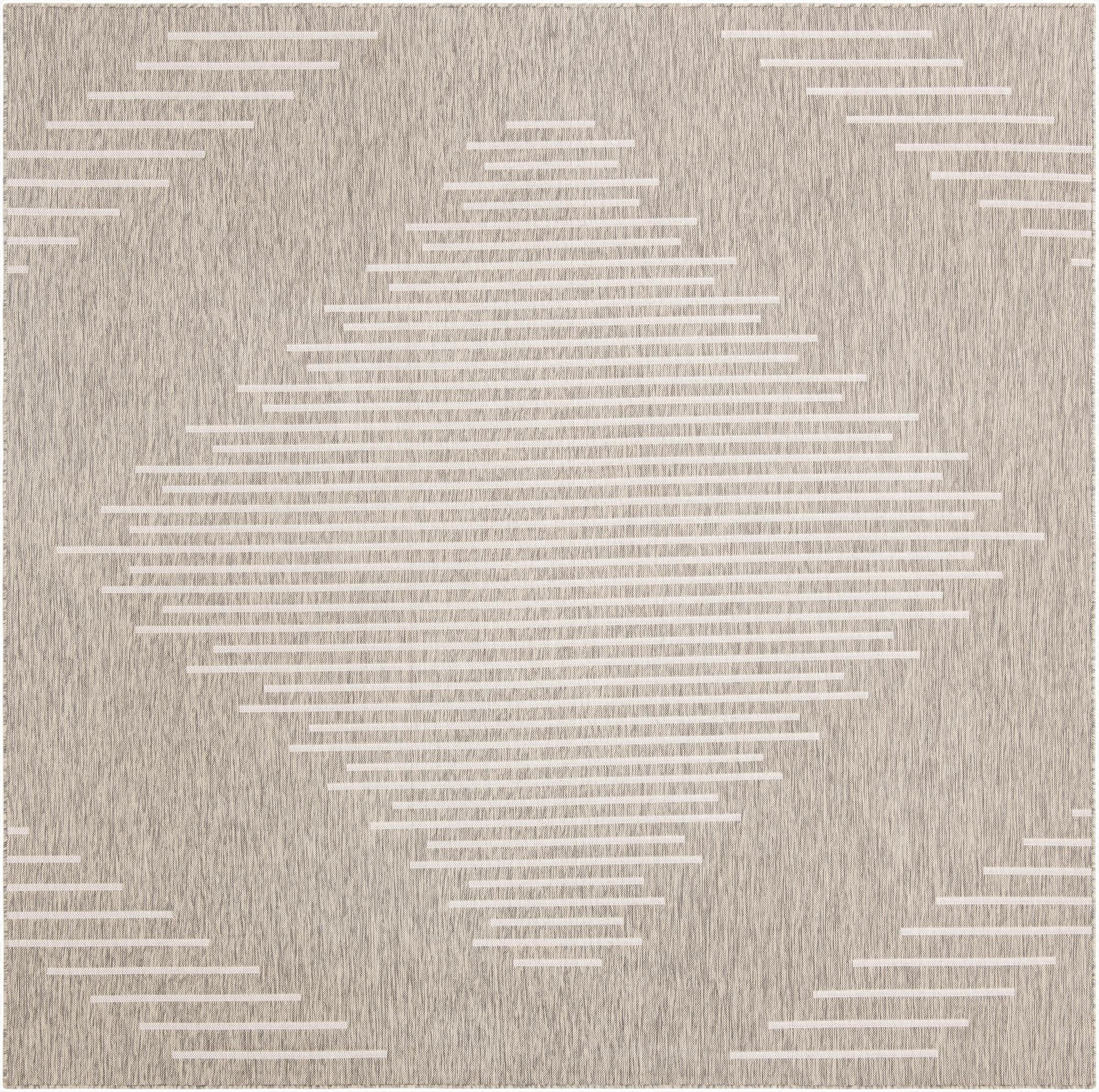 10' x 10'  Washable Modern Indoor / Outdoor Square Rug