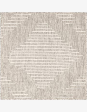 6' x 6' Easy-Clean Modern Indoor / Outdoor Square Rug