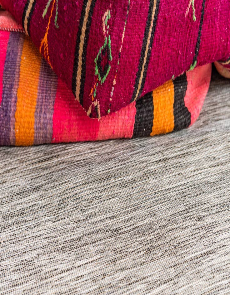 Detail image of 10' 2 x 10' 3  Washable Solid Indoor / Outdoor Square Rug