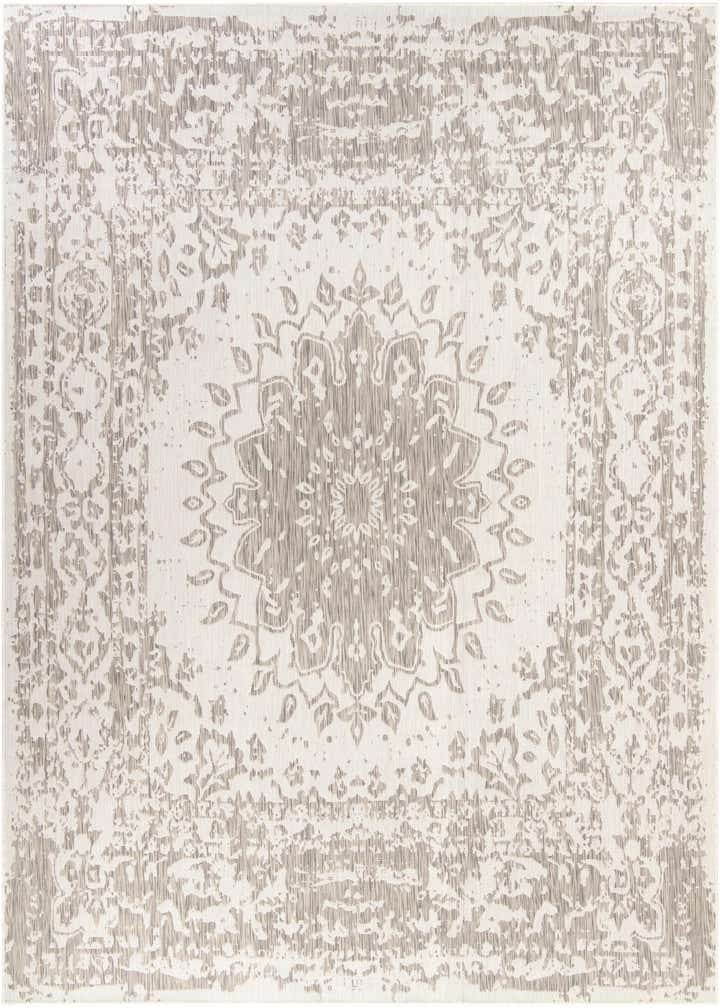 10' x 10' Easy-Clean Traditional Indoor / Outdoor Square Rug