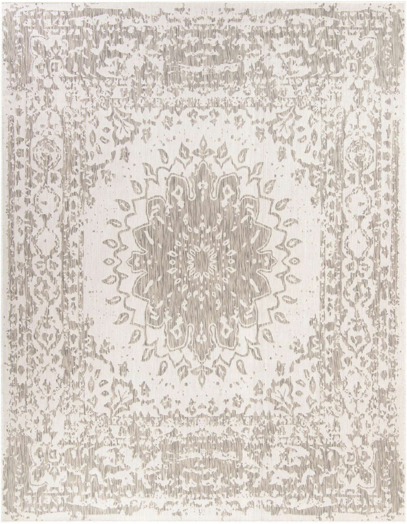 10' x 10' Easy-Clean Traditional Indoor / Outdoor Square Rug