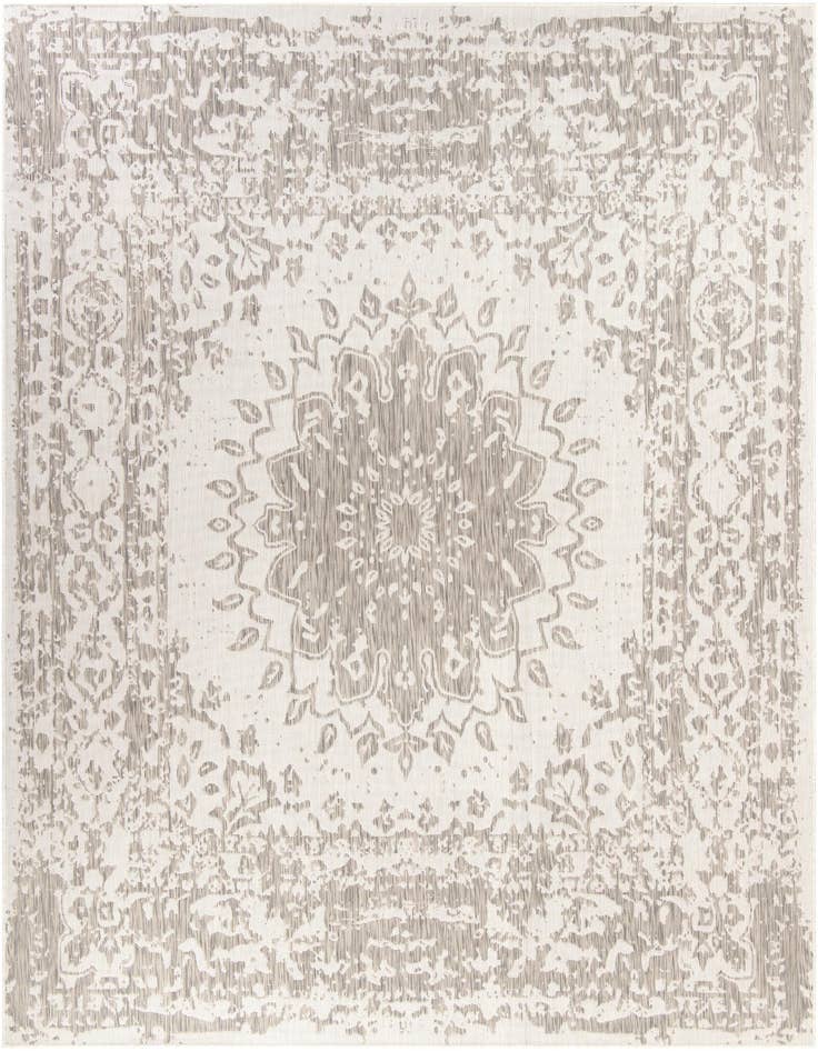 Detail image of 10' x 10' Easy-Clean Traditional Indoor / Outdoor Square Rug
