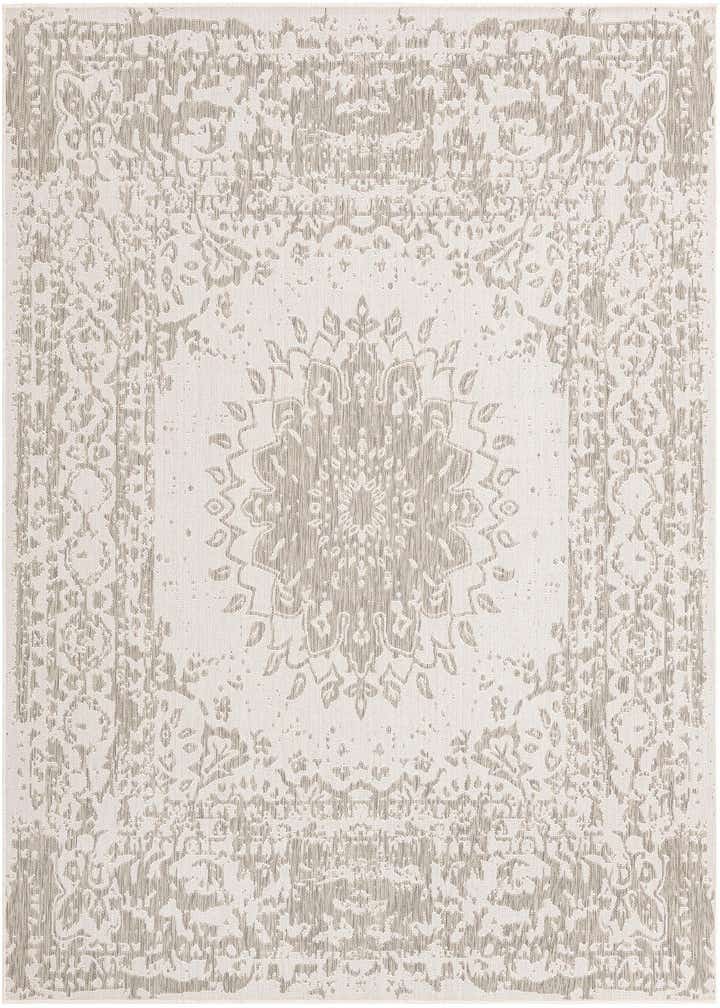 7' 10 x 7' 10 Easy-Clean Traditional Indoor / Outdoor Square Rug