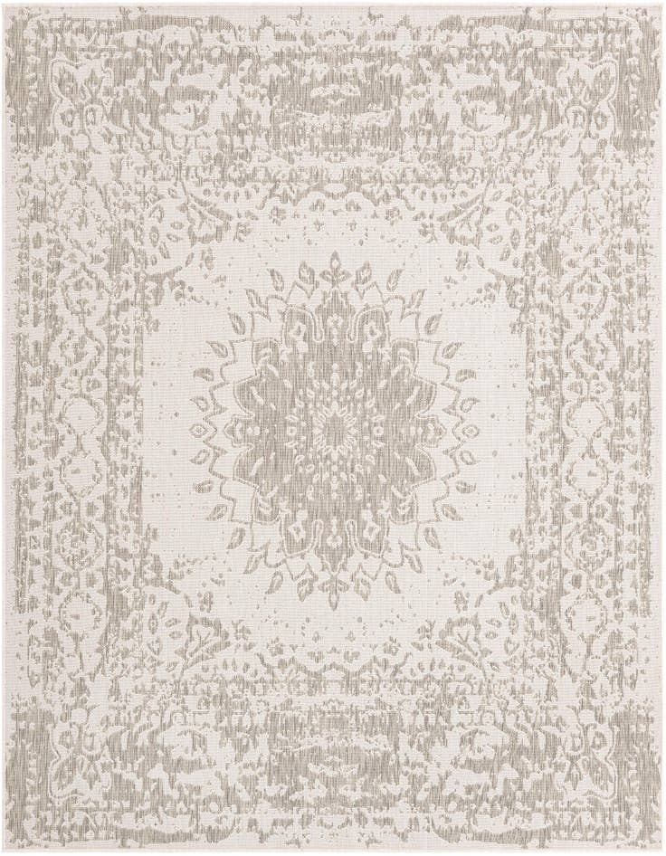 Detail image of 7' 10 x 7' 10 Easy-Clean Traditional Indoor / Outdoor Square Rug