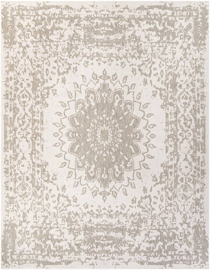 Detail image of 13' x 13' Easy-Clean Traditional Indoor / Outdoor Square Rug