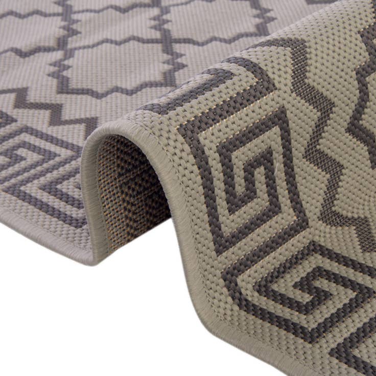 Detail image of 6' x 6' Easy-Clean Trellis Indoor / Outdoor Square Rug