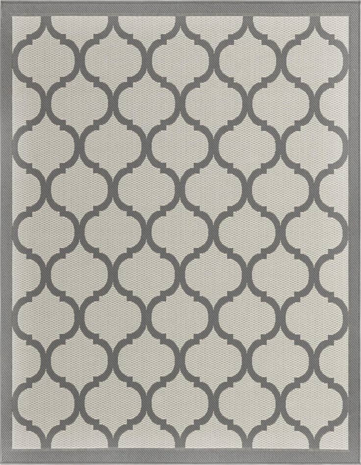 Detail image of 6' x 6' Easy-Clean Trellis Indoor / Outdoor Square Rug