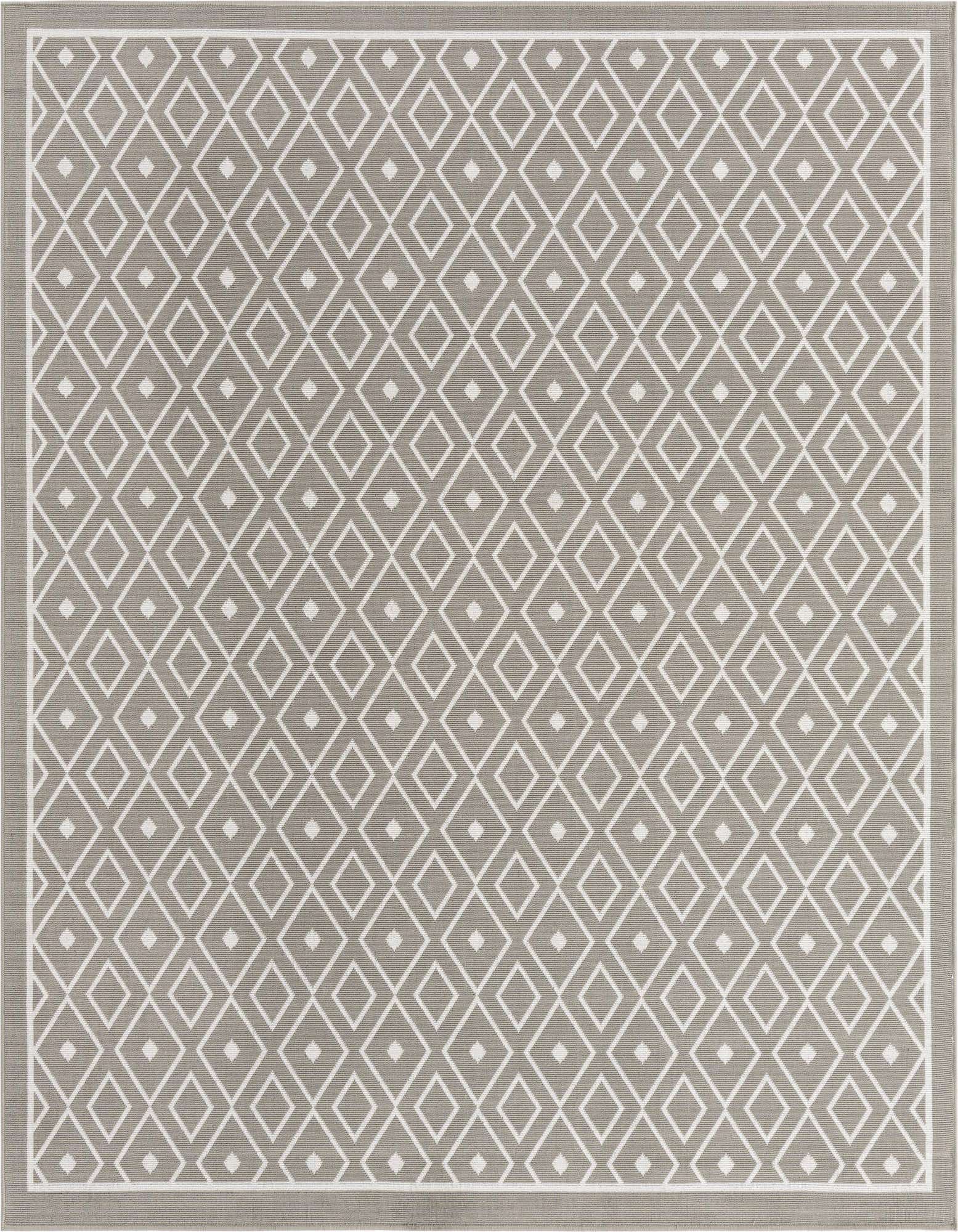 7' 10 x 7' 10 Easy-Clean Trellis Indoor / Outdoor Square Rug