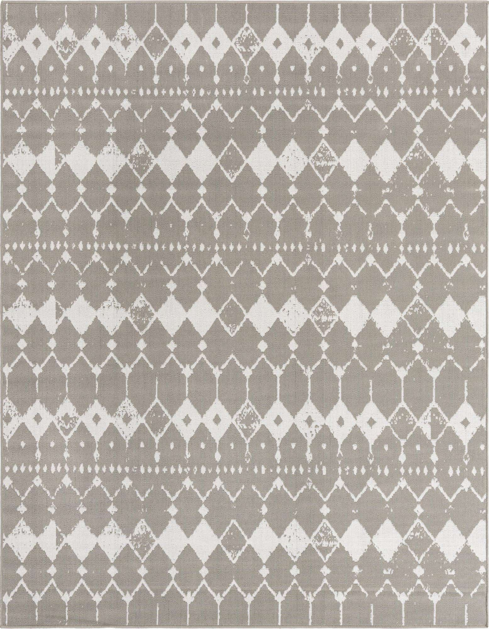 7' 10 x 7' 10 Easy-Clean Trellis Indoor / Outdoor Square Rug