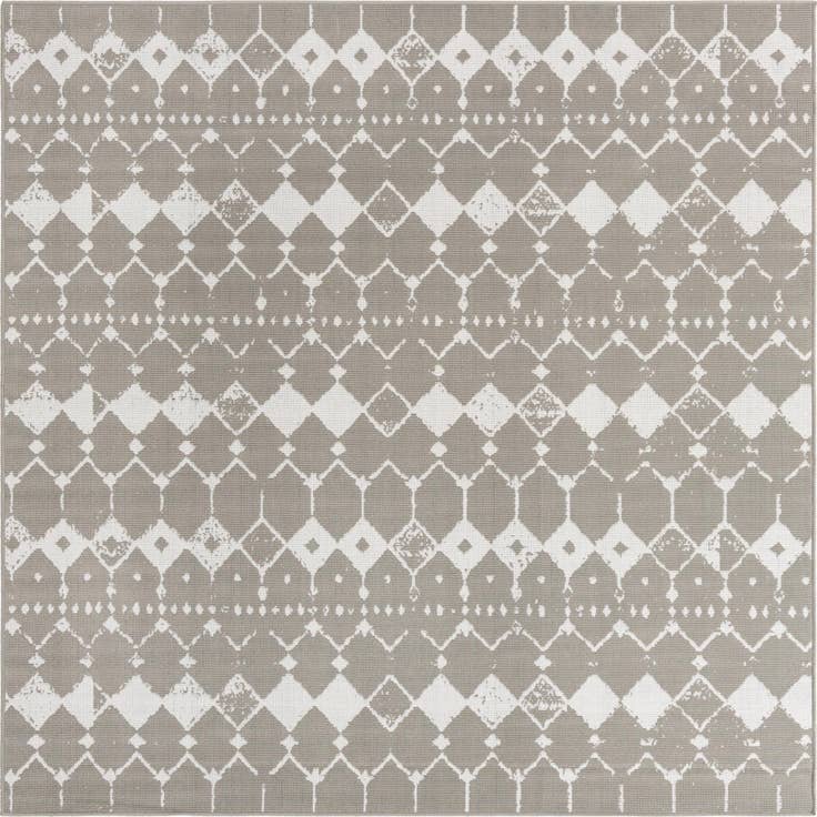 Detail image of 7' 10 x 7' 10 Easy-Clean Trellis Indoor / Outdoor Square Rug