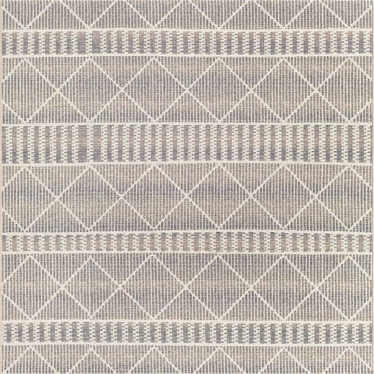 Detail image of 6' x 6' Easy-Clean Trellis Indoor / Outdoor Square Rug