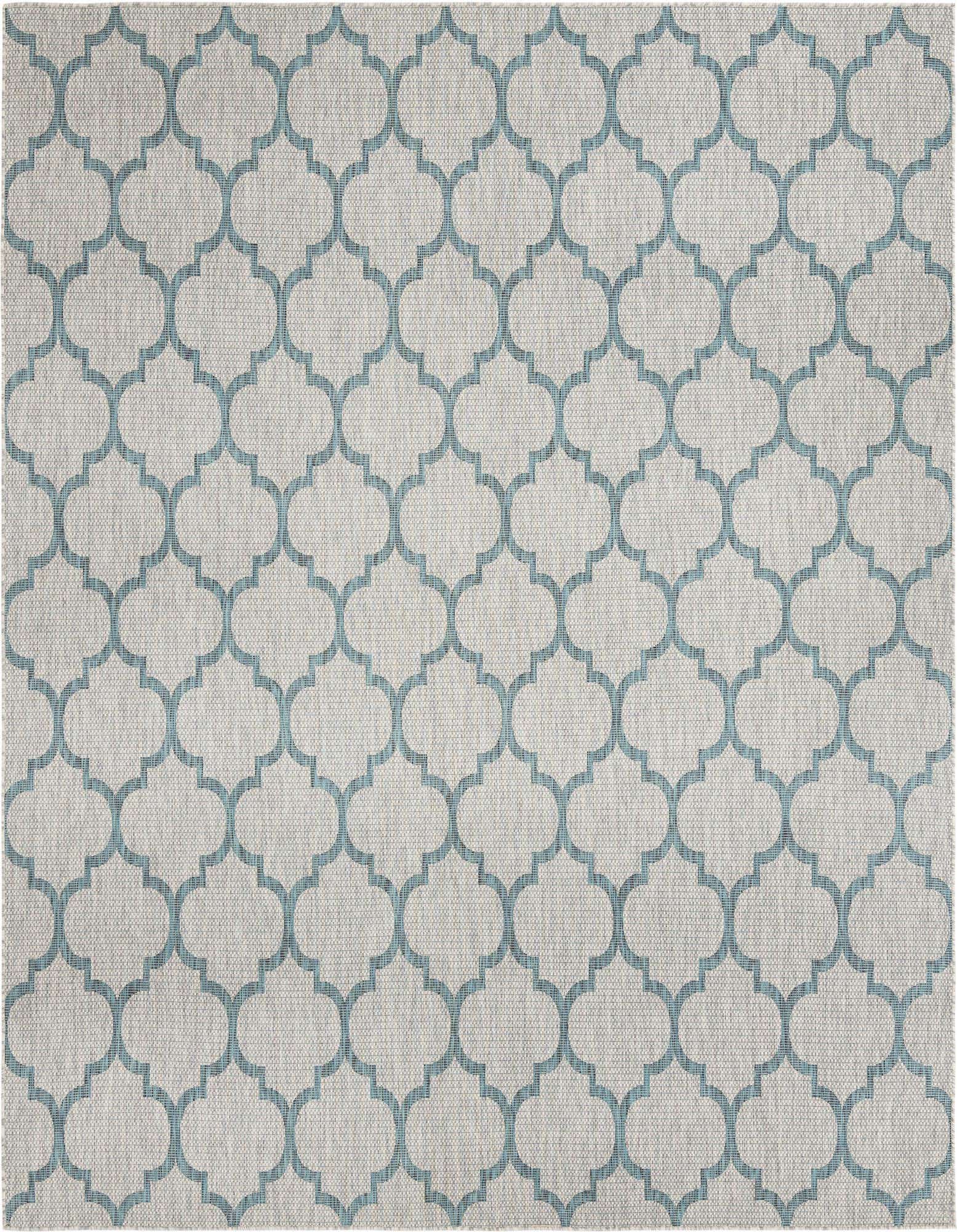 10' 8 x 10' 8 Easy-Clean Trellis Indoor / Outdoor Square Rug