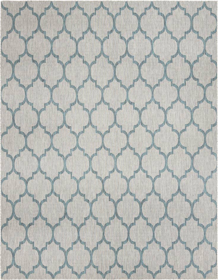 Detail image of 10' 8 x 10' 8 Easy-Clean Trellis Indoor / Outdoor Square Rug