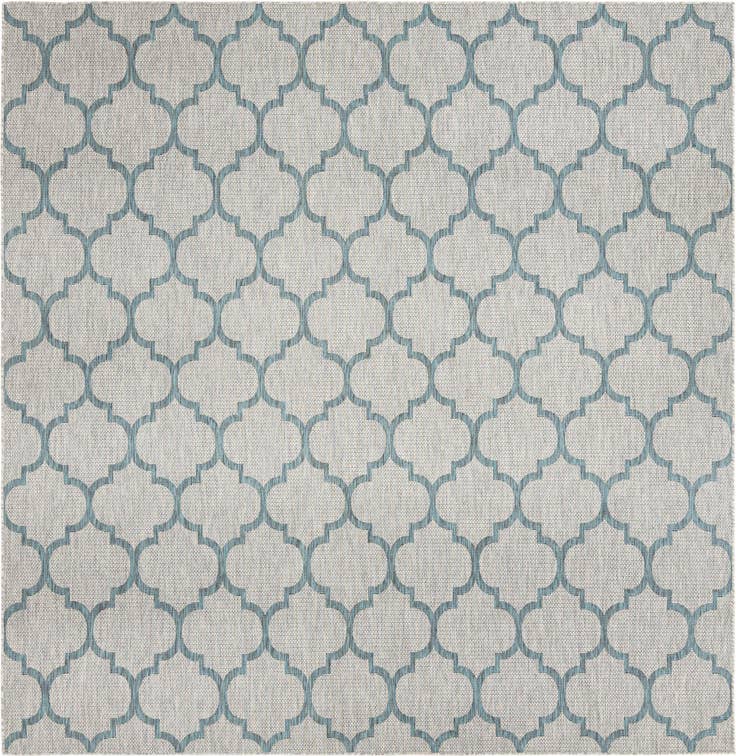 Detail image of 10' 8 x 10' 8 Easy-Clean Trellis Indoor / Outdoor Square Rug