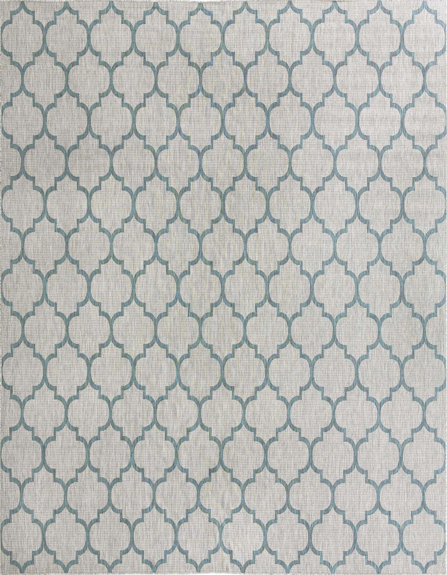 13' x 13' Easy-Clean Trellis Indoor / Outdoor Square Rug