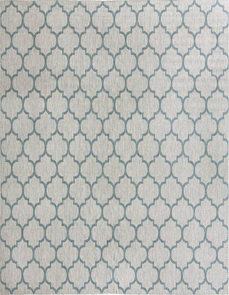 Detail image of 13' x 13' Easy-Clean Trellis Indoor / Outdoor Square Rug