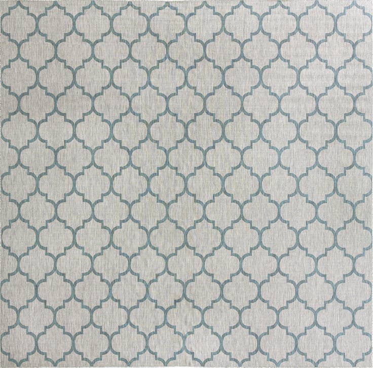 Detail image of 13' x 13' Easy-Clean Trellis Indoor / Outdoor Square Rug