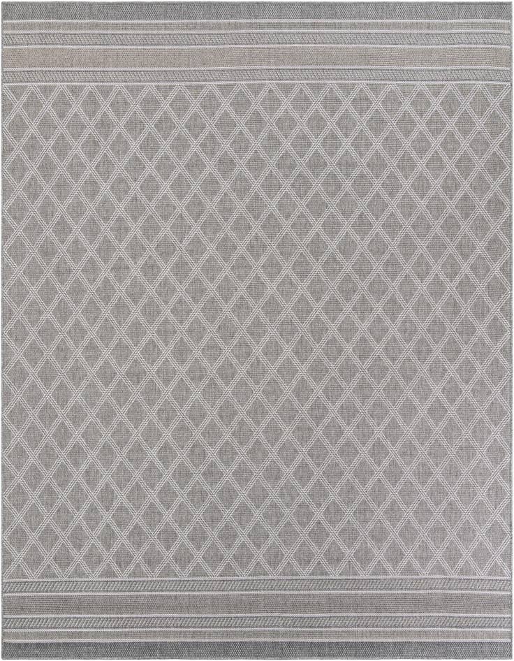 Detail image of 10' x 10' Easy-Clean Trellis Indoor / Outdoor Square Rug