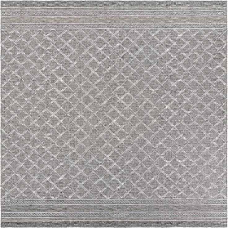 Detail image of 10' x 10' Easy-Clean Trellis Indoor / Outdoor Square Rug