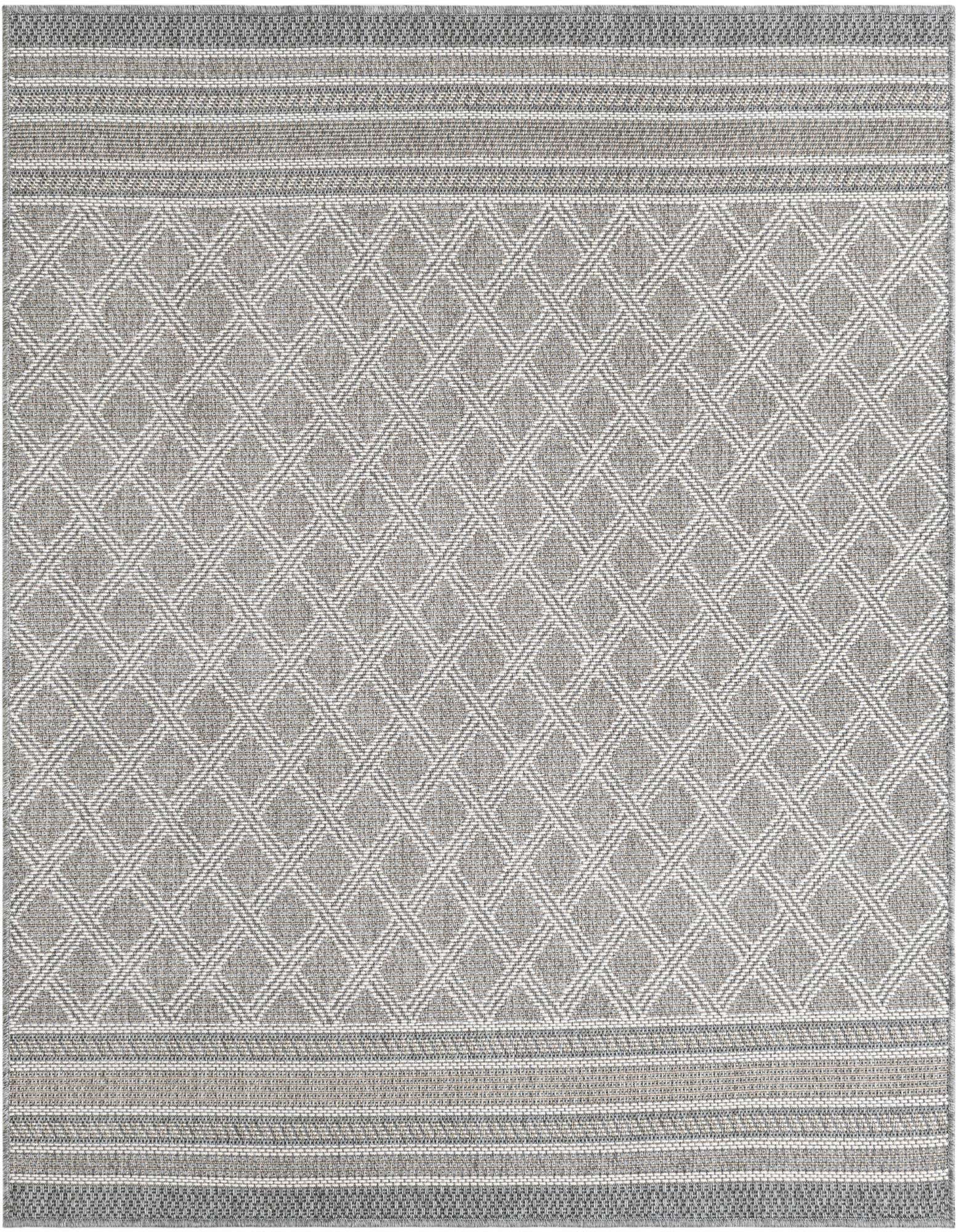 5' 1 x 5' 1 Easy-Clean Trellis Indoor / Outdoor Square Rug