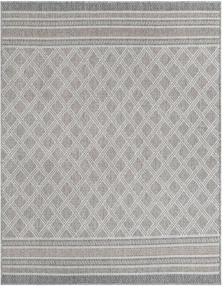 Detail image of 5' 1 x 5' 1 Easy-Clean Trellis Indoor / Outdoor Square Rug