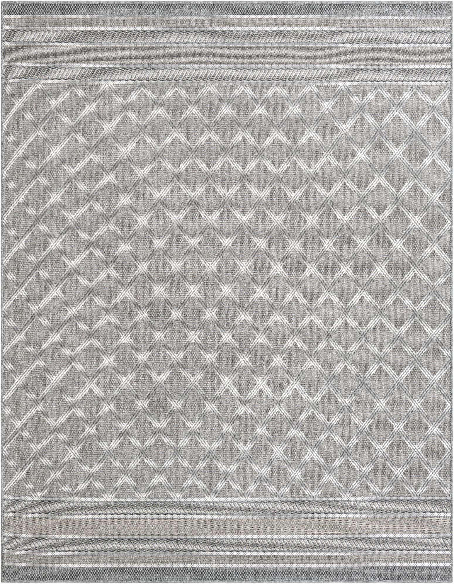 7' 10 x 7' 10 Easy-Clean Trellis Indoor / Outdoor Square Rug