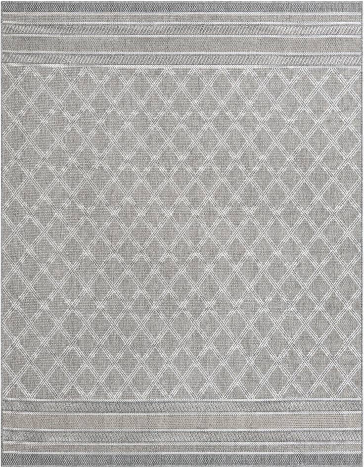 Detail image of 7' 10 x 7' 10 Easy-Clean Trellis Indoor / Outdoor Square Rug