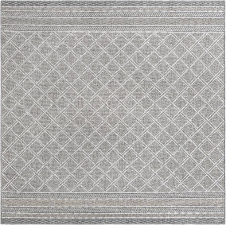 Detail image of 7' 10 x 7' 10 Easy-Clean Trellis Indoor / Outdoor Square Rug