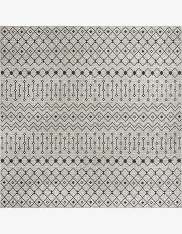 13' x 13' Easy-Clean Trellis Indoor / Outdoor Square Rug