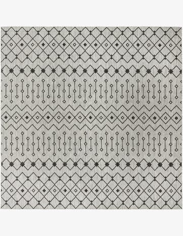 10' 8 x 10' 8 Easy-Clean Trellis Indoor / Outdoor Square Rug
