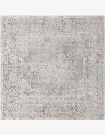 Gray Oxford Square Rug