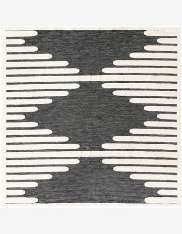 Gray Prismatic Square Rug