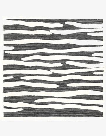 Gray Prismatic Square Rug