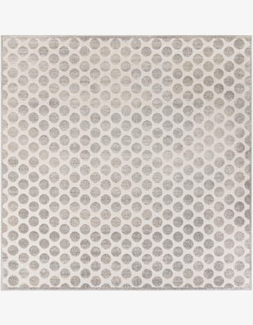 Gray Easy-Clean Sabrina Soto Indoor / Outdoor Square Rug